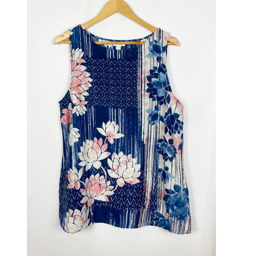 J Jill Pure Jill Linen Sleeveless Tunic Top Lotus
Floral Print - Picture 2 of 6